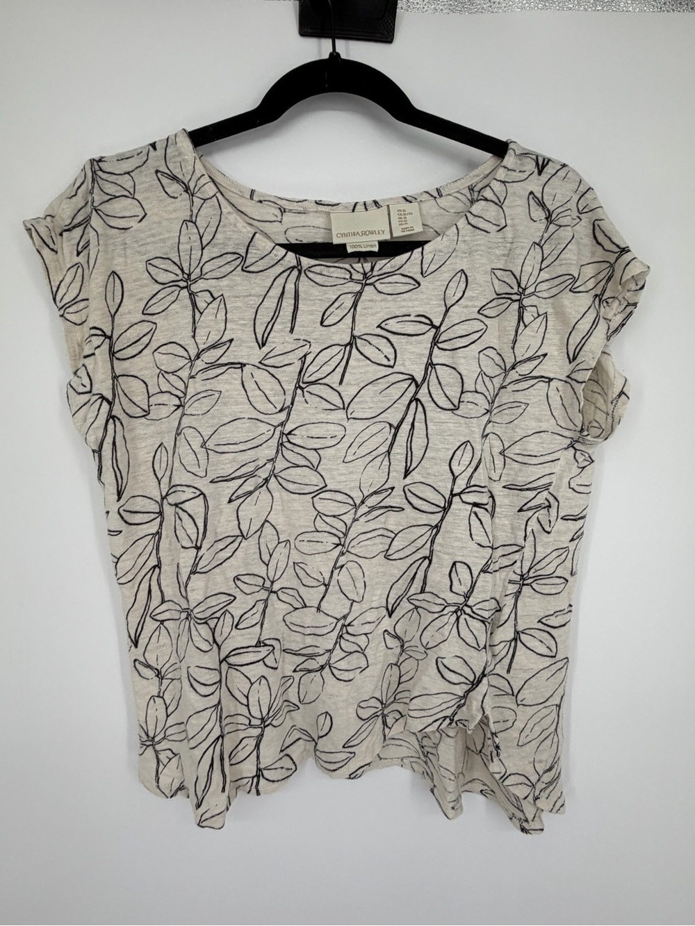 Cynthia Rowley 100% linen XL shirt